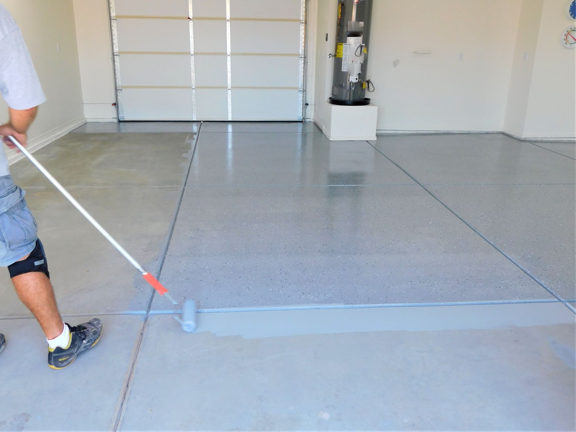 Professional garage floor coating installation